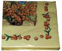 Servietten mit Sanddorn Motiv